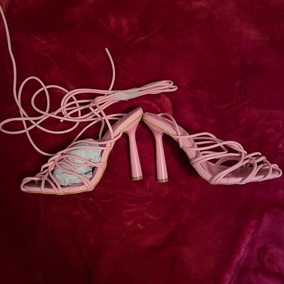 Pink Lace Heels - Picture 3 of 5